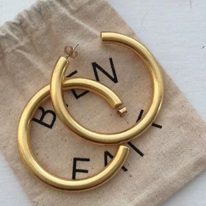 Madewell oversized brass hoop earrings